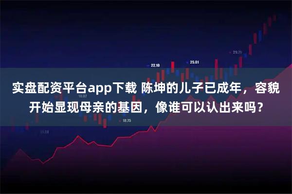 实盘配资平台app下载 陈坤的儿子已成年，容貌开始显现母亲的基因，像谁可以认出来吗？